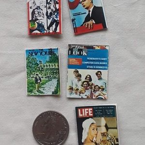 Miniature vintage magazines